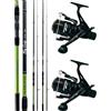 kolpo Kit da pesca - Kit Pesca Fondo Lago 2 Canne 2 Mulinelli con Filo