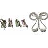 YOGA-NATION Set di corde da yoga Iyengar con ganci, include 2 corde lunghe e 2 piccole, 4 ganci in metallo D, 8 elementi di fissaggio per yoga a casa e allenamento di flessibilità, bianco