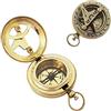 Nautical Replica Hub Push Button Bussola Tascabile in Ottone