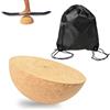 TOATELU Balance Board - Semisfero in sughero massiccio, semisfero per allenamento di equilibrio, in sughero con sacchetto, per Balance Board/riabilitazione, fitness, yoga, pilates, diametro 15 cm