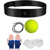 Generic Set di palline per reazione da pugilato, fascia elastica con palla da allenamento, set di fasce per migliorare la riflessione del | Allenatore di reazione della velocità per la regolazione degli