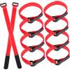 SHINEOFI Cinghie Regolabili Riutilizzabili Set 25 in Blends Rosso Chiusura a Strappo per Fissaggio Tappetini Yoga e Carichi in Uffici e Stoccaggio
