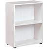 Inter Link Libreria Scaffale 2 nicchie Ripiano regolabile in altezza Per ufficio soggiorno corridoio Arco 1 Dimensioni in cm P 30 x L 60 x H 75 Colore bianco