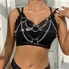 SuperLove Spicy Harness Bra with Chains 81088 Black