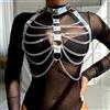 SuperLove Coachella Chest Cosmic Harness with Chains 81177
