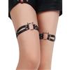 SuperLove Kitty Faux Leather Garters 81318 Black