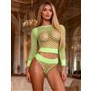SuperLove Yolo Long Sleeve Fishnet Set 3534 Green XS-M