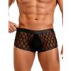 SuperLove Sexy Sheer Men Boxer 56 Black S