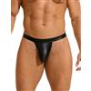 SuperLove Sexy Faux Leather Jockstrap 255 Black XL