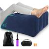 PLCatis Cuscino Alza Gambe Gonfiabile per Tenere le Gambe Alte a Letto Cuscino a Cuneo per Dormire Riposo e Relax - Blu