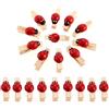 GUTE LINES Mollette Legno Naturale con Coccinelle Mollettine Decorazione Biglietti Regali, Portafortuna per Bomboniere, DIY Chiusura Sacchetti Foto Biglietti Matrimonio Feste (56 pezzi x 35mm)