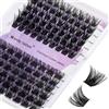 WENDY LASHES Ciuffetti Ciglia Finte D Curl 0.07mm Cluster Lashes Mix 12-16mm DIY Extension Ciglia Ciuffetti Ciglia Finte Individual Cluster Lashes Naturale Ciuffetti Volume Russo(KLS45+KLS52-D-MIX12-16)