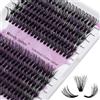WENDY LASHES Ciglia Finte Individuali 240PCS 0,07mm D Curl Mix 16-20mm 3D Effect+40D Ciuffetti Extension Ciglia Ciuffetti Ciglia Finte DIY Individuali Cluster Ciglia Volume Russo(3D Effect/40D-0.07-D-MIX16-20)