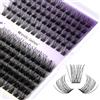 WENDY LASHES Extension Ciglia Ciuffetti D Curl 0.07mm FD18/B Ciglia Cluster Lashes Mixed 16-20mm DIY Lash Extension Individuali Naturale Ciuffetti Ciglia Finte(FD18/B-D-MIX16-20)