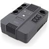 DIGITUS Gruppo di continuità - Sistema UPS All-in-One - 600VA 360W - AVR - 4 prese con messa a terra - 3x C13 - Software di monitoraggio UPS - Porte USB e RJ45