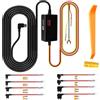 HOSSOM Kit Cablaggio USB-C, Dash Cam Hardwire Kit Regolabile, Protezione Bassa Tensione 3 Livelli, 12V/24V a 5V/3A Auto Cavo di Ricarica Kit di Cablaggio Type-C Monitoraggio Parcheggio 24H Display Voltaggio
