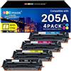 GPC Image 205A CF530A Toner Con Chip Compatibili per HP 205A CF531A CF532A CF533A per HP Color LaserJet MFP M181fw M180n M180nw M180fw M181n M154a M154nw (Nero Ciano Magenta Giallo, 4-Pack)