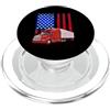 Funny Truck Driver Trucker Apparel America Flag Trucker Funny Trucking Truck Driver PopSockets PopGrip per MagSafe