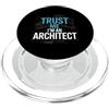 Architect Vintage Blueprint Technical Dr Divertente, fidati di me, sono un architetto che dice tipografia PopSockets PopGrip per MagSafe