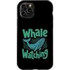 Coastal Minimalist Threads Custodia per iPhone 11 Pro Osservazione delle balene: vita oceanica minimalista color verde acqua