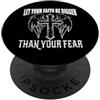 Let Your Faith Be Bigger Than Your Fear Lascia che la tua fede sia più grande della tua paura - Christian PopSockets PopGrip Adesivo