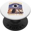 Totality Solar Eclipse Chaser Astronomic Totale eclissi solare gatti con occhiali 2026 agosto 12 PopSockets PopGrip Adesivo