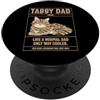 Feline Print Aesthetic Tabby Cat Attitud Definizione di papà tabby: come un papà normale, solo più figo PopSockets PopGrip Adesivo