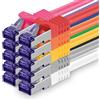 1aTTack.de 10x 3.0m CAT7 Cavo di rete RJ45 10 Gigabit SFTP PIMF - 10 colori | Cavo patch Ethernet, rame, 10 Gb/s, LAN, DSL, switch, modem, router, patch panel, CAT7, CAT6, CAT5
