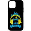 Retro Music Design Custodia per iPhone 12 mini Love Music Cuffie Retro Sound Wave Graphic
