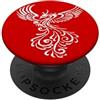 Embercore Tees and Phoenix Arcana Gifts Rising From The Ashes Phoenix White Illustrazione PopSockets PopGrip Adesivo