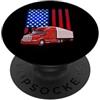 Funny Truck Driver Trucker Apparel America Flag Trucker Funny Trucking Truck Driver PopSockets PopGrip Adesivo