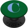 Retro Large Initials - Accessories by B. Personalized Initial Letter C Blue Minimalist Monogram Name PopSockets PopGrip Adesivo