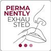 makeup supply Adesivo PERMANENTLY EXHAUSTED - 7x7 cm