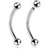 dormouse selection Banana Sopracciglio in Acciaio Inox 316L con Palline