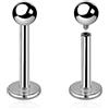 dormouse selection Labret in Titanio G23 ASTM F136 con Filettatura Interna