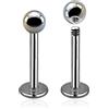 dormouse selection Labret in Titanio G23 ASTM F136 con Pallina
