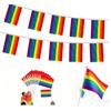 NiceNaiils Bandiera Della Pace, 6 Metri Bandiera Arcobaleno Pace + 10 Bandierine Arcobaleno, Bandiere Lgbt per Feste, Sfilate del Mese Dell'Orgoglio, Decorazione del Giardino