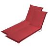 Traumnacht Komfort Set da 2 Cuscini per Lettino Prendisole Outdoor, Rosso, Rivestimento Sfoderabile, 190 x 58 x 6 cm, Certificato OEKO-TEX, Prodotto secondo Standard di Qualità Tedeschi