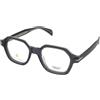 David Beckham DB 7140 OXZ | Occhiali da Vista Graduati | Plastica | Esagonale | Blu, Trasparente | Adrialenti