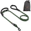 Sweetie Guinzaglio Cane Corda Nylon 1,5 m - Anti Tiro, Doppio Manico Bungee, Regolabile - Guinzaglio in Corda per Cani Grandi e Piccoli - Moschettone 360° - 10 Colori - Verde