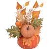 CarpNettore Zucca Decorativa Finta Zucca di Schiuma con Foglie D'Acero Ornamentali Centrotavola Autunnale Realistica Adatta a Festa Del Tavolo Soggiorno, Style D