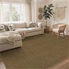 GENIMO Tappeto Interno Esterno Effetto Sisal Minimalista, Tessitura Piatta in Polipropilene Lavabile Antiscivolo Resistente alle Intemperie, Marrone Scuro per Balcone Terrazza Soggiorno Cucina 200x290 cm