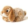 Uni-Toys - Coniglio Ariete, sdraiato (beige) - 18 cm (lunghezza) - Coniglio di peluche, coniglio - Peluche