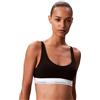 Calvin Klein Donna Bralette Lightly Lined con Fascia con Logo, Nero (Black), S