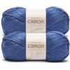 Caron Simply Me Luster - Filato blu elettrico - 2 confezioni da 170 g - 65% nylon, 35% acrilico - # 4 pettinato (medio) - 300 metri - per maglia/uncinetto