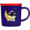 Cartomania Tazza in ceramica Spazio CHILL&REFILL, Blu, Ceramica durevole, Anti macchia, Graffi e odori, Tazza da colazione, Accessori casa, Bambini, Ragazzi e adulti, Idea regalo