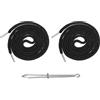 M METERXITY 2 PCS per Pantaloni della Tuta Nero Cordini per Felpe Adatto A