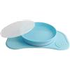 Twistshake Set di Stoviglie per Bambini Mini | Piatto di Aspirazione del Bambino + Tovaglietta del Bambino(31x17), Senza BPA, in 3 Parti, 6 Mesi+,adatto per la Maggior Parte del Seggiolone, Azzurro