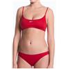 Nike Bralette Bikini Set Slip+Top Rosso Donna