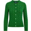 Polo Ralph Lauren Cardigan Donna a trecce / green, Verde